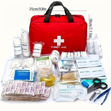 (Upgraded First Aid Kit) 184 Pieces, Portable Emergency First Aid Kit For Home And Outdoor Rescue - Includes Essential Supplies For Quick Response And Emergency Treatment