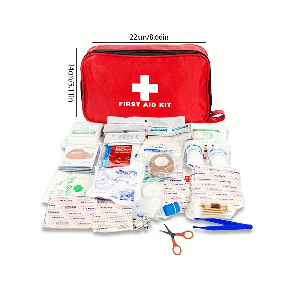 (First Aid Kit) 184 Pieces, Portable Emergency First Aid Kit For Home And Outdoor Rescue - Includes Essential Supplies For Quick Response And Emergenc