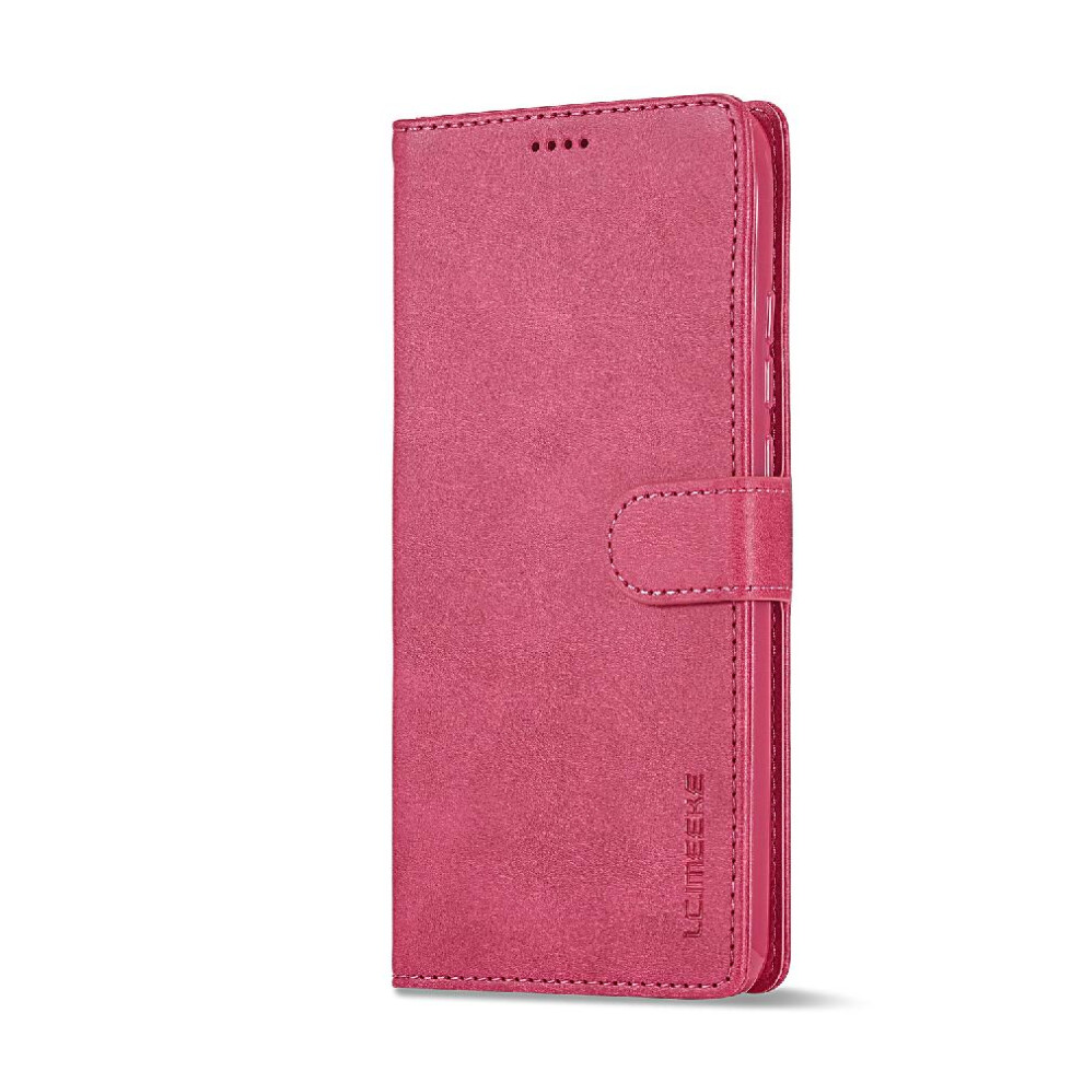 (Red) Case For Xiaomi Mi Note 12 Pro Plus Card Slots Wallet Calf Texture Horizontal Flip Leather Case With Holder Red 764762618711