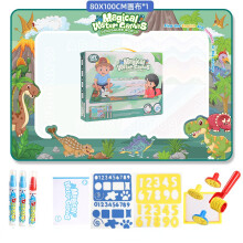 (Dinosaur 100x80CM) 100x80CM Magic Water Drawing Mat Coloring Doodle With Reusable Toys