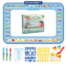 (ABC 100x80CM) 100x80CM Magic Water Drawing Mat Coloring Doodle With Reusable Toys