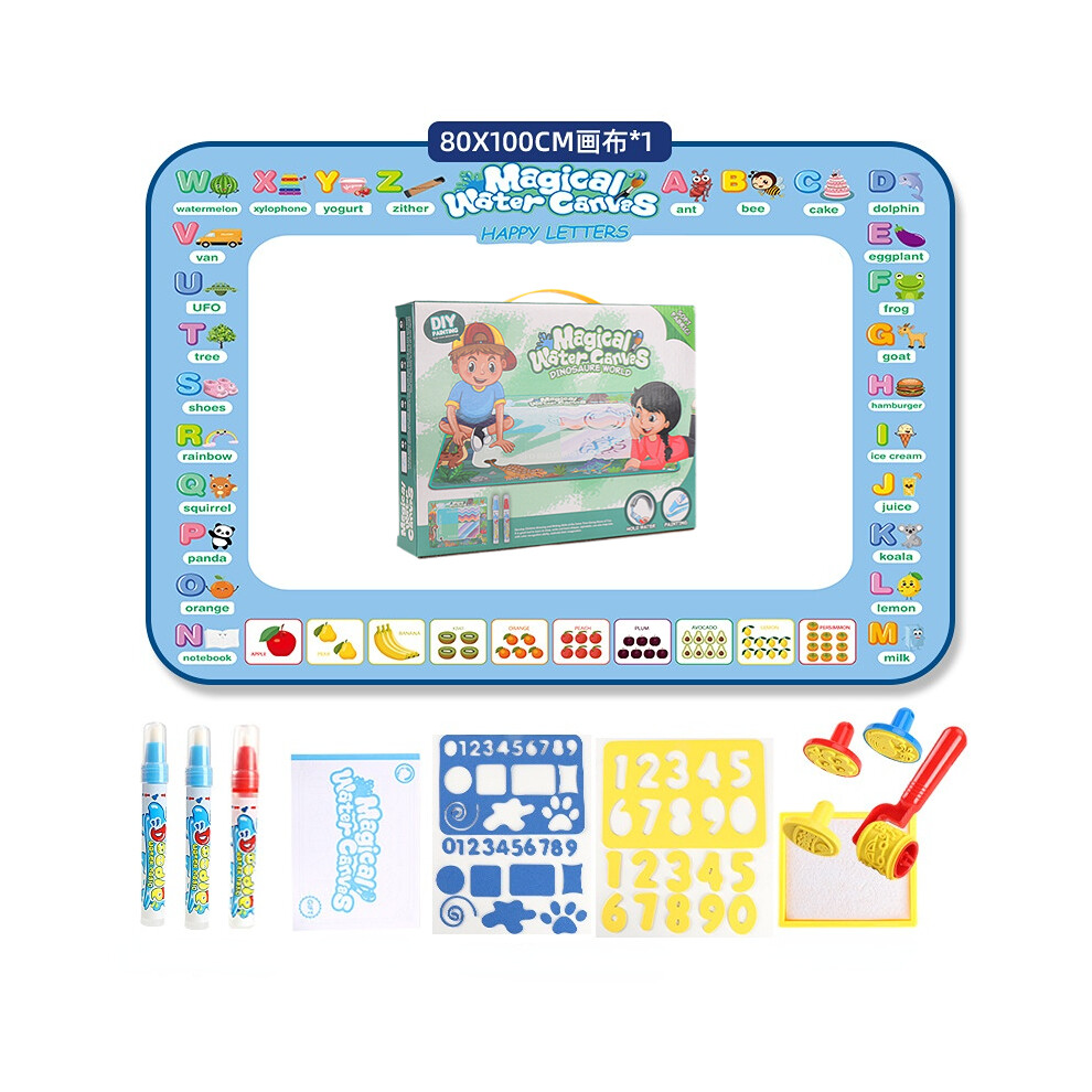 Mdsrjone (Abc 100X80cm) 100X80cm Magic Water Drawing Mat Coloring Doodle With Reusable Toys