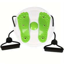 (Green, Waist Twisting Disc Pull Rope) Waist Twisting Disc With Handles, Trims Waist Arms Hips And Thighs Waist Training Foot Massage Plate With
