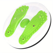 (Green, Waist Twisting Disc) Waist Twisting Disc With Handles, Trims Waist Arms Hips And Thighs Waist Training Foot Massage Plate With