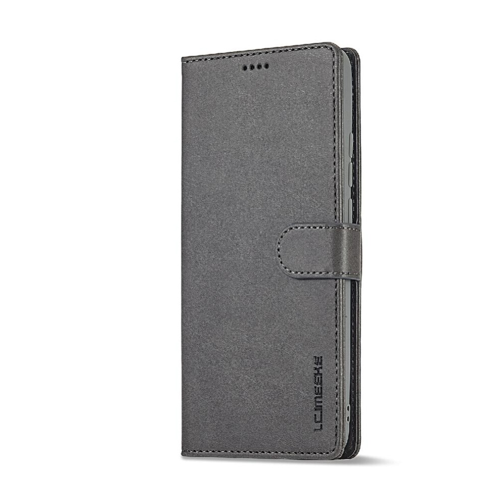 ( ) Case For Xiaomi Redmi 12 4G With Holder Card Slots Wallet Calf Texture Horizontal Flip Leather Case Gray 764762619046