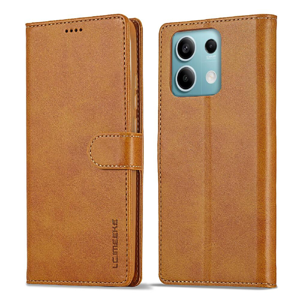 (Yellow) Case For Xiaomi Redmi Note 13 5G Card Slots Wallet With Holder Calf Texture Horizontal Flip Leather Case Yellow 764762619152