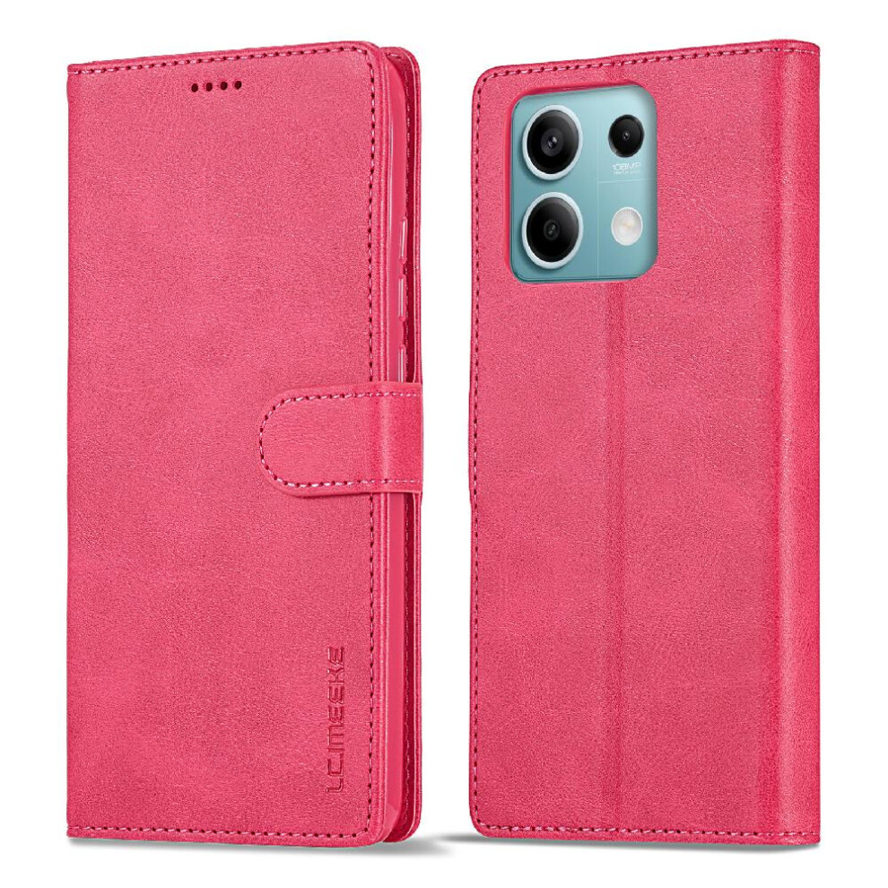 (Red) Case For Xiaomi Mi Note 13 Pro 5G Calf Texture Horizontal Flip Leather Case With Holder Card Slots Wallet Red 764762619169