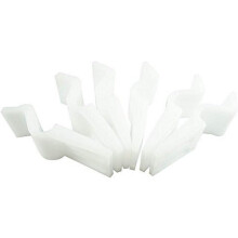 nuie BPC001 | Modern Bathroom Accessories 6 Bath Panel Clips for use with Acrylic Bath Panels, White