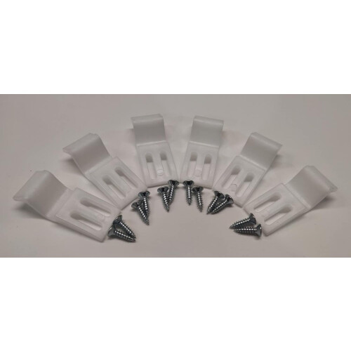 nuie BPC001 | Modern Bathroom Accessories 6 Bath Panel Clips for use with Acrylic Bath Panels, White 1