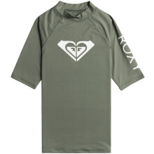 (6 Yrs, Agave Green) Roxy Girls Wholehearted Short Sleeve Beach Surf UPF 50 Rash Guard Vest T-Shirt