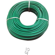 Green Curtain Wire 1m or 100cm or 39 inches + 2Hooks + 2Eyes