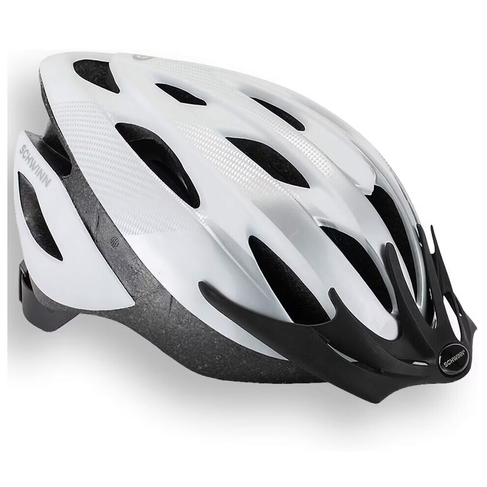 (White & Silver) 58-62cm Adults Cycling Bicycle Bike Adjustable Safety Helmet Age 14+