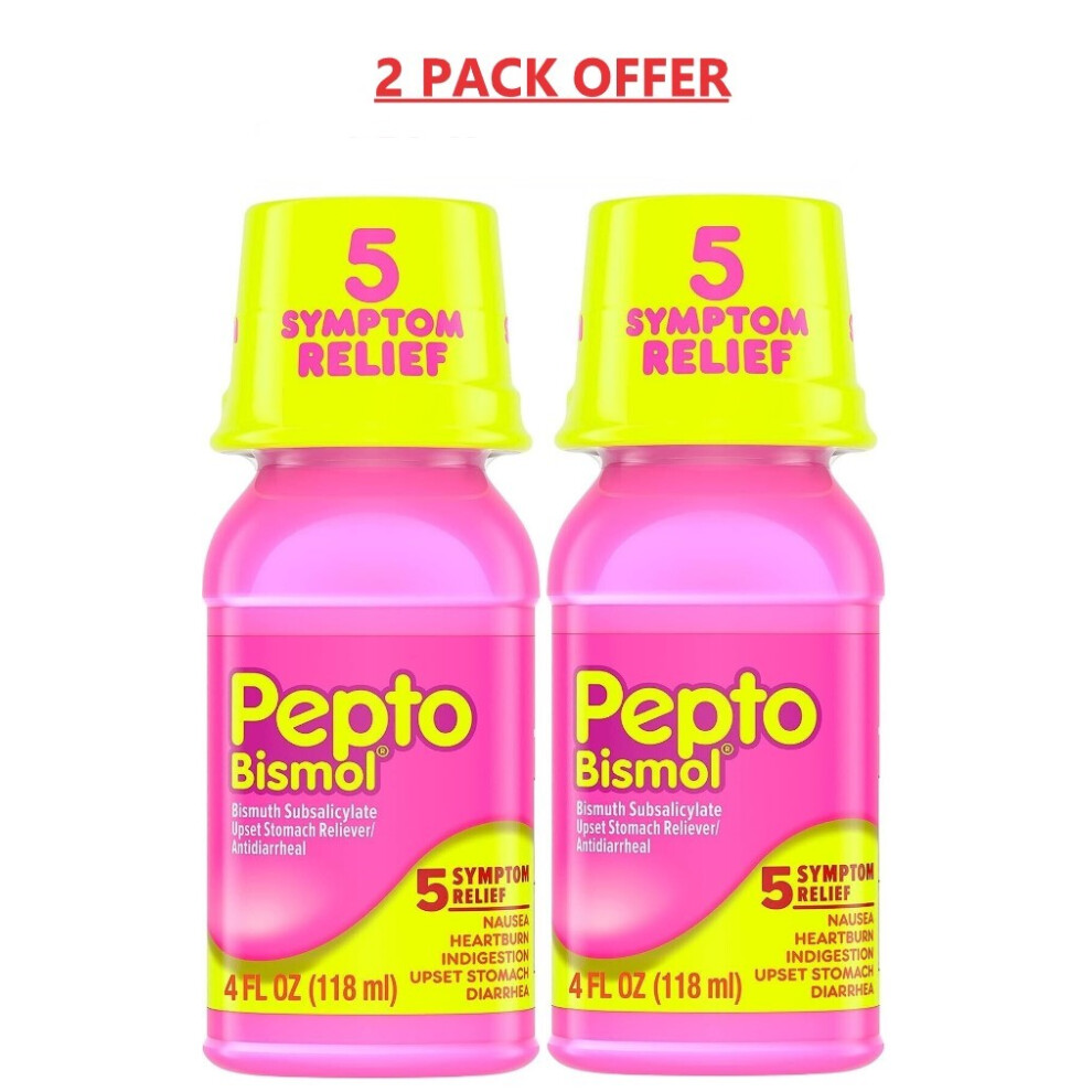 Pepto Bismol Heartburn Liquid - 4oz 118ml - 2 Pack Offer