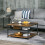 Homcom HOMCOM Industrial Coffee Table, Cocktail Table W/ Storage Shelves, Rustic Brown 3
