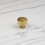 (35mm Knob) Satin Brass Reeded T Bar Handles 1
