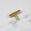 (55mm Pull) Satin Brass Reeded T Bar Handles 3