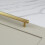(160mm Handle) Satin Brass Reeded T Bar Handles 3