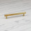 (160mm Handle) Satin Brass Reeded T Bar Handles 1