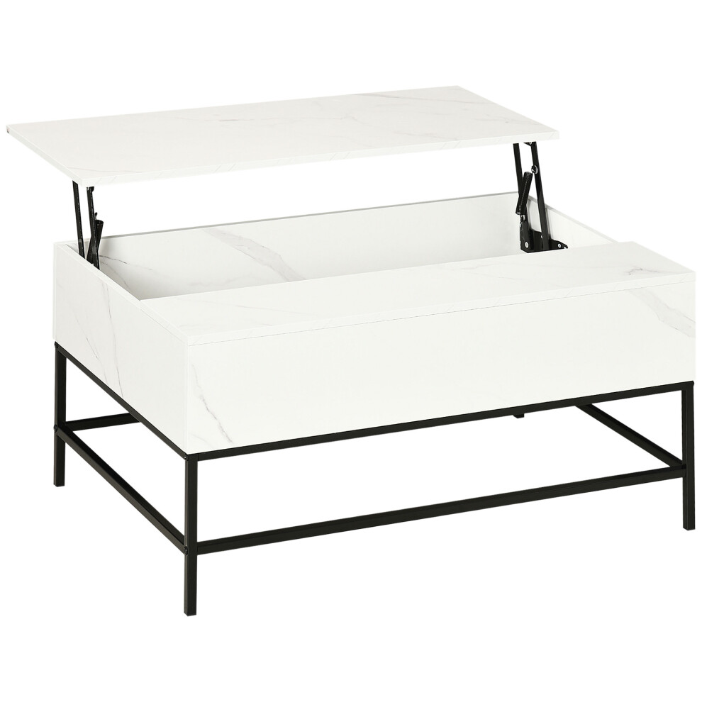 Modern Lift Top Coffee Table For Living Room With Hidden Storage