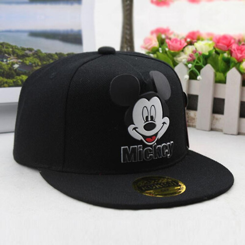 (Black) Kid Mickey Mouse Adjustable Snapback Baseball Caps 1
