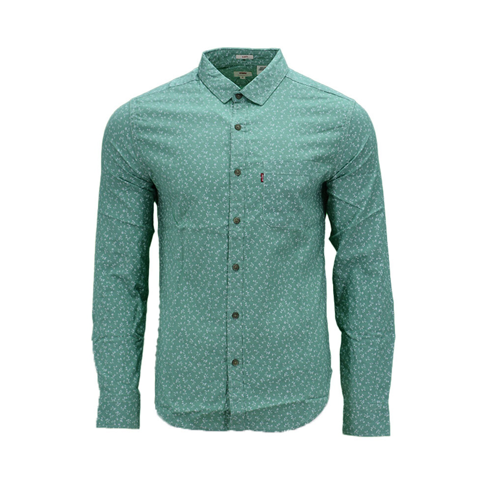 Levi's (Pastel Flowery, L) Mens Shirts Cotton Long Sleeve Flannel Shirt