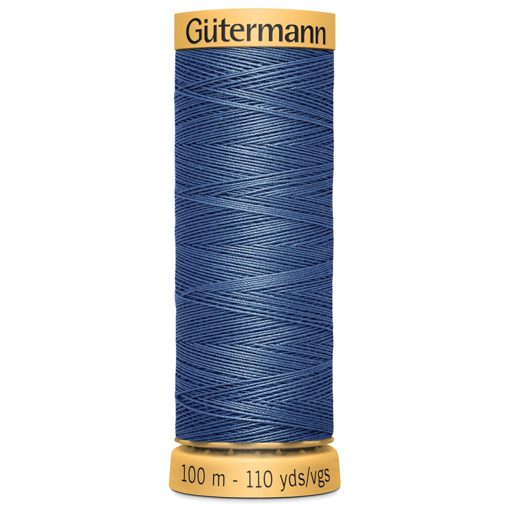 Gutermann Natural Cotton Thread 110yd-Dark Sky Blue 103C-7330