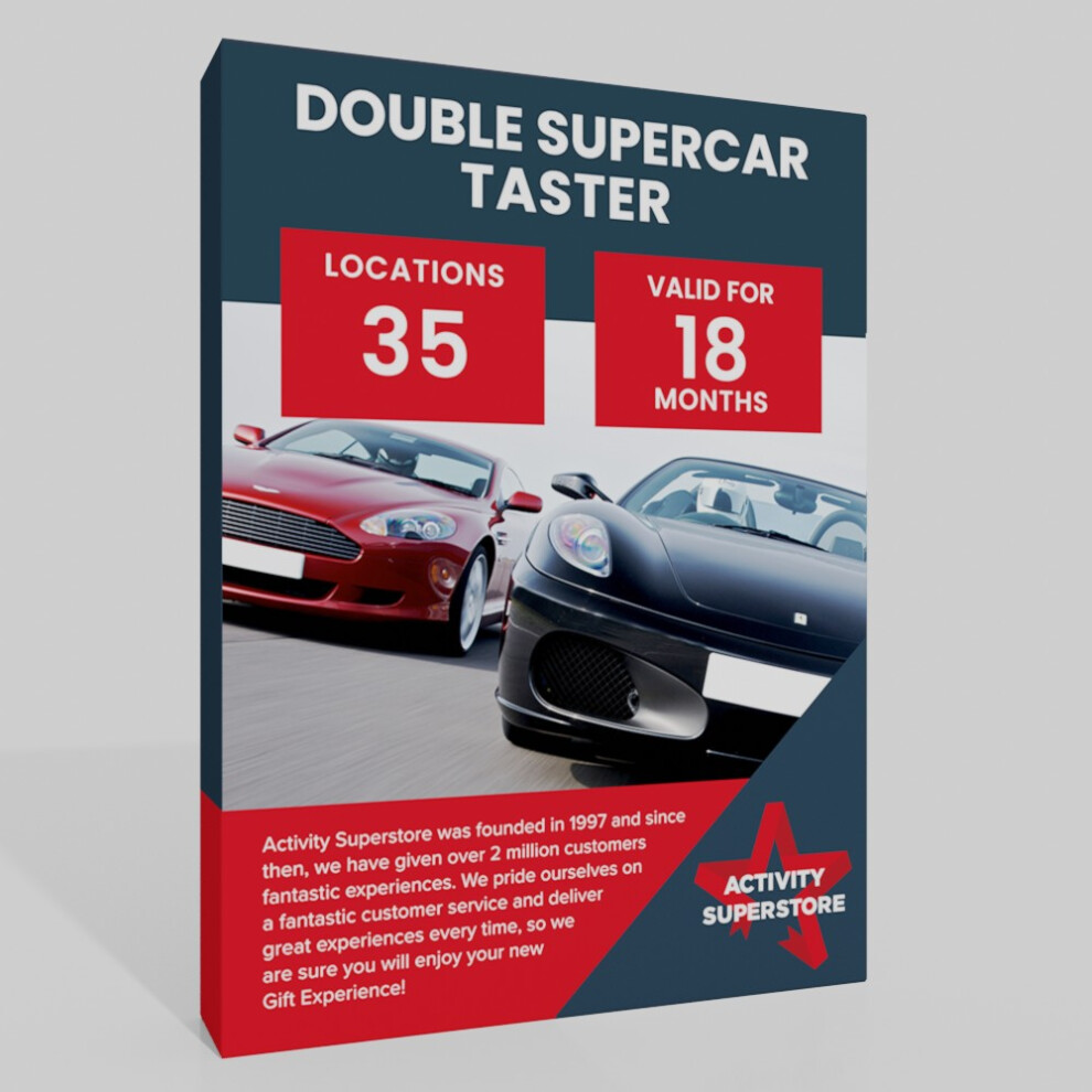 Activity Superstore Double Supercar Taster Gift Experience-image-OPC-PDNRNP9-NEW