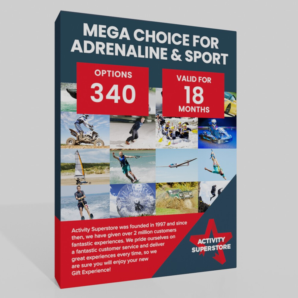 Activity Superstore Mega Choice for Adrenaline & Sport Gift Experience-image-OPC-PDNRNPQ-NEW