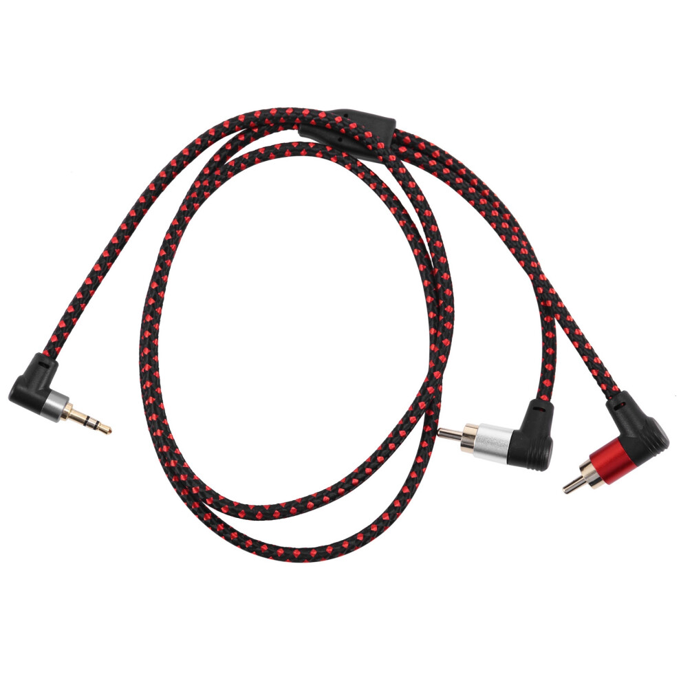 90 Degree 3.5Mm Male To 2 Rca Aux Y Microphone Plug For Laptop 1M 4851529437466