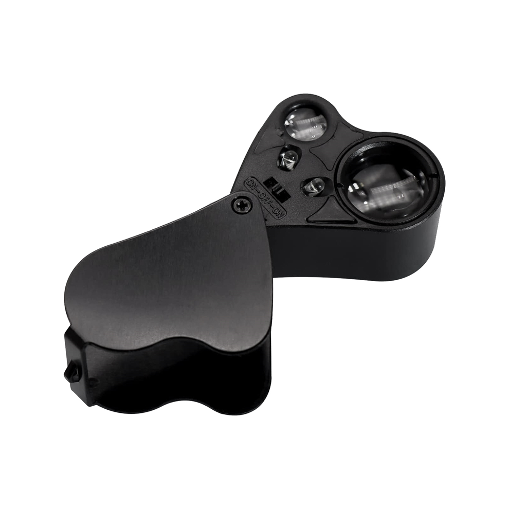 30X 60X Illuminated Jewelers Loupe Magnifier, Foldable