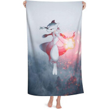 Mewtwo Anime Beach Towel Microfibre Super Soft Absorbent Quickdrying Large Bath Towel Mat For Travel Pool Swimming Bath Beach