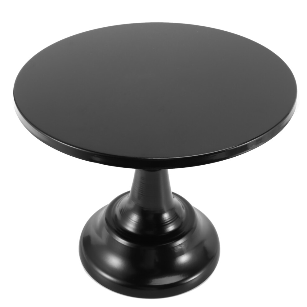 12 Inch Iron Round Cake Stand Plate Pedestal Dessert Holder-Black