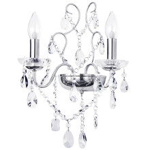 Marquis by Waterford Annalee Wall Light Bathroom 2 Arm Chrome