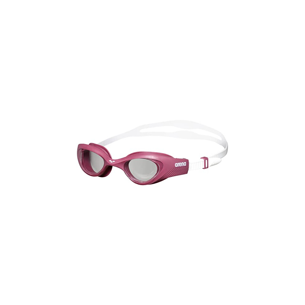 The One Woman Swim Goggles for Women, Clear-Red Wine-White, Non-Mirror Lens