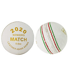 Set of 2 Leather Cricket Balls | Standard Size - 5.5 oz / 156 grams | Vegetable Tanned Leather Ball for Cricket Practice