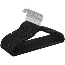 Velvet Hangers, Pack 30 Coat Hangers for Clothes, Non-Slip, with Shoulder Notches, Trouser Bar, 360 Swivel Hook, Space