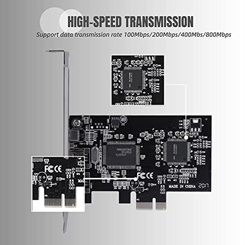 Firewire PCI Express Card, PCI-E PCI Express Firewire 1394a IEEE 1394 Controller Card with Firewire Cable, Firewire Port 1