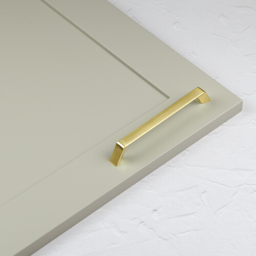 Polished Brass Cabinet Tapered Modern Handle 160mm Centres 1