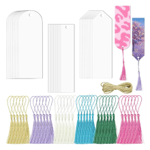 73Pcs Acrylic Bookmarks Blanks,Sublimation Acrylic Book Markers