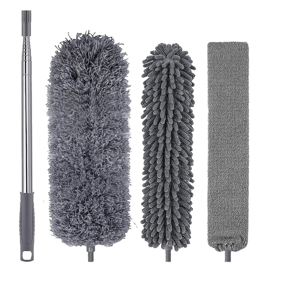 4Pcs Microfiber Duster Kit with Extension Pole 30-110 Inches