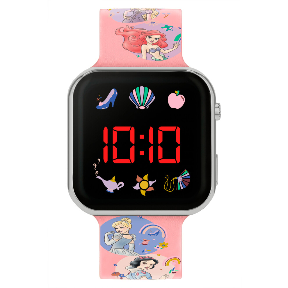 Disney Princess Kids Led Digital Watch Pn4398 Pink