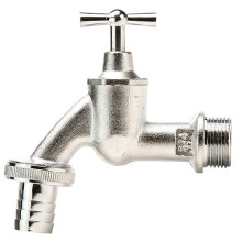 faucet with Hose: Chrome Water crane For indoor And Outdoor, 26.5 mm (3/4 ") - Thread, For 19 mm (3/4") - Tubing