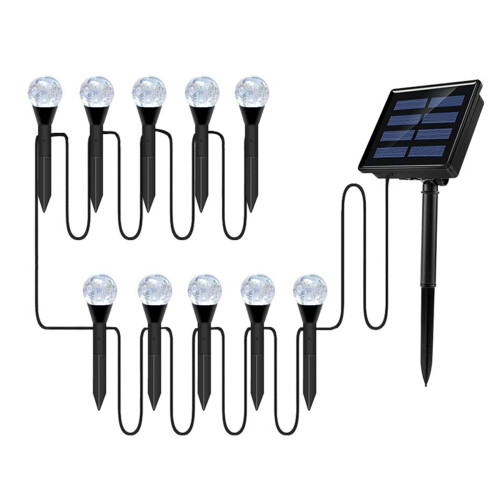 Solcellsdriven spotlight utomhus LED trädgård gräsmatta landskapsvägglampa