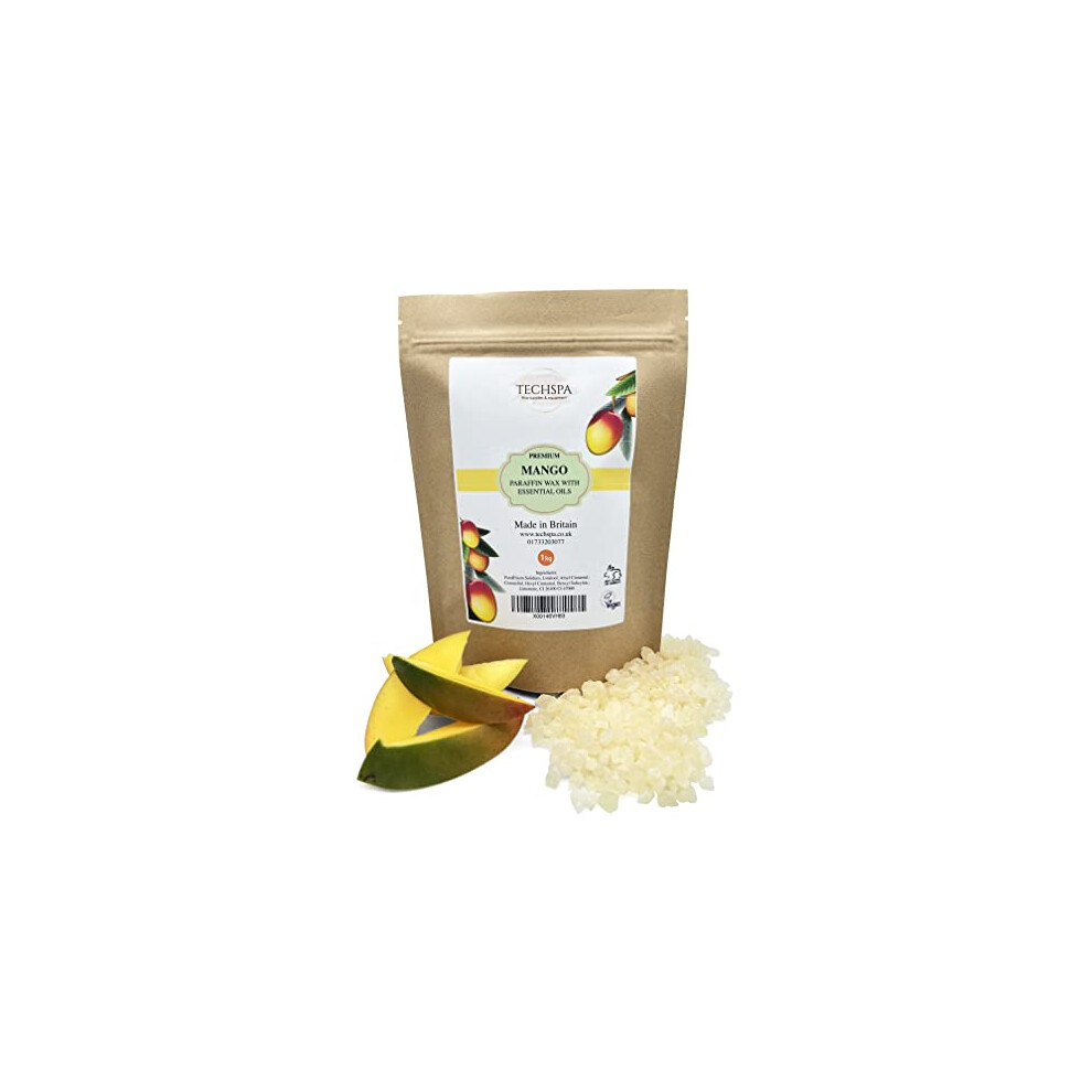 Mango Paraffin Wax With Essential Oils Skin Therapeutic Treatment for Hands and Feet 1kg Made in Uk