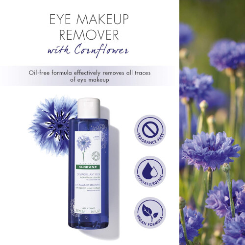 Klorane Eye Make-Up Remover with Organically Farmed Cornflower 200 M 1