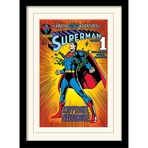 DC Comics MP11077P-PL Superman 30 X 40 cm "Kryptonite" Mounted And Framed Print