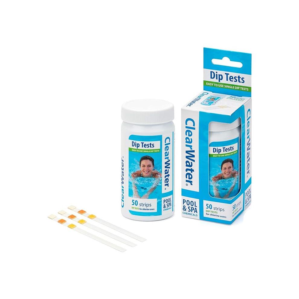 Clear water Hot Tub Pool & Spa Test Strips x 50-3 in 1 Measures Chlorine PH & Total Alkalinit Pack of 1 (50 Strips)