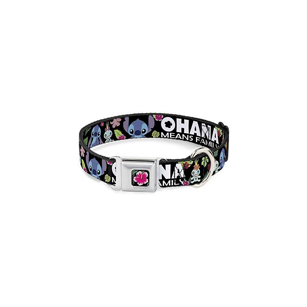 Collier pour chien Lilo & Stitch - Ohana signifie Famille, boucle de ceinture de s   curit   , noir multicolore