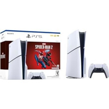 Sony PlayStation 5 Slim Console (Standard Disc Game Version) - Marvel's Spider-Man 2 Bundle