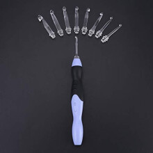 9 in 1 USB Rechargeable Light Up Crochet Hooks,LED Dimmable Crochet Set with 9 Interchangeable